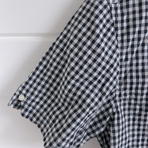 Ben Sherman SS Gingham Button Down Shirt | Medium | Black & White - Picture 2 of 5